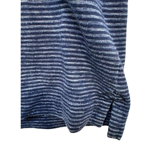 Untuckit Mens Striped Henley Polo Shirt XXL Two Tone BluebLong Sleeve Made In Pe - Picture 7 of 11